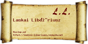 Laskai Libériusz névjegykártya